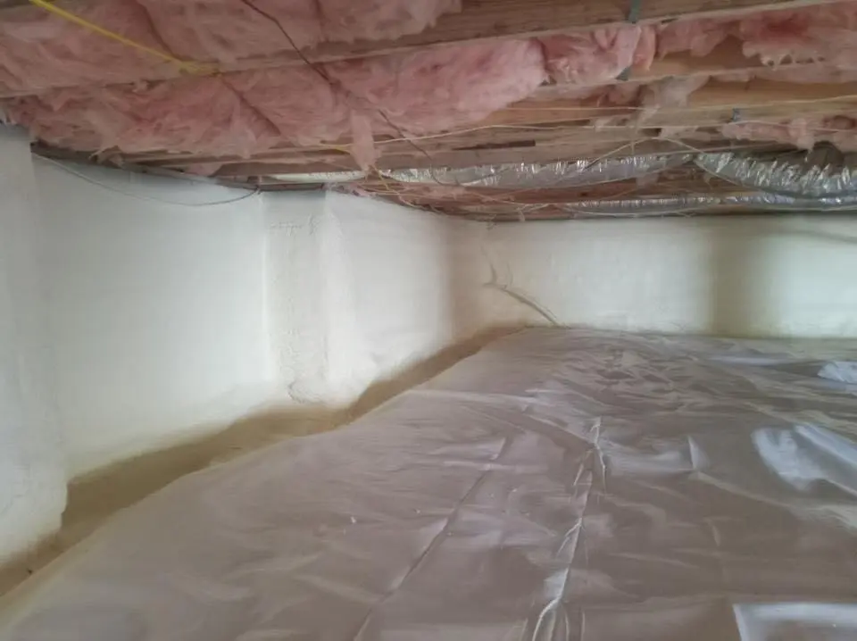 Crawl space encapsulation with closed-cell spray foam for Roof Waterproofing in Egg Harbor
